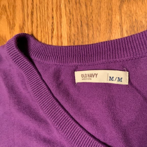 "Old Navy" sweater, purple, high/low, EUC, M - Picture 4 of 14